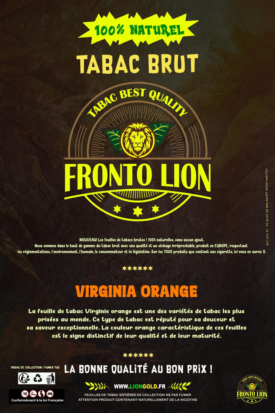 Virginia Orange, tabac 100% Naturel