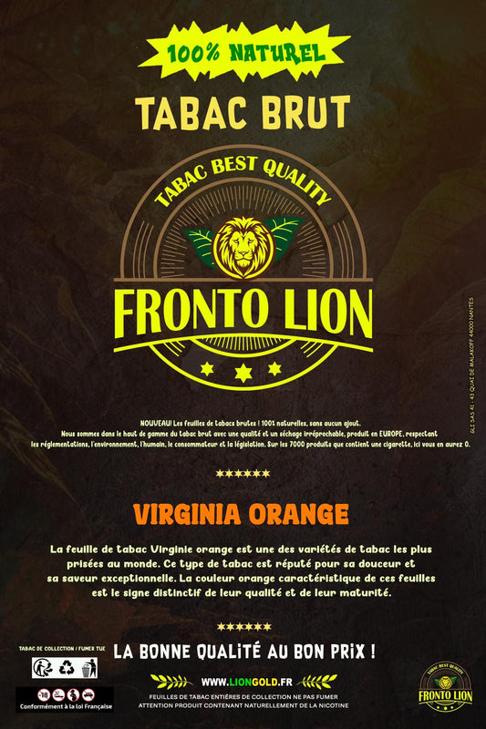 Virginia Orange, tabac 100% Naturel